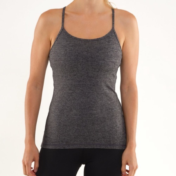 LULULEMON || Heathered Grey Power Y Tank